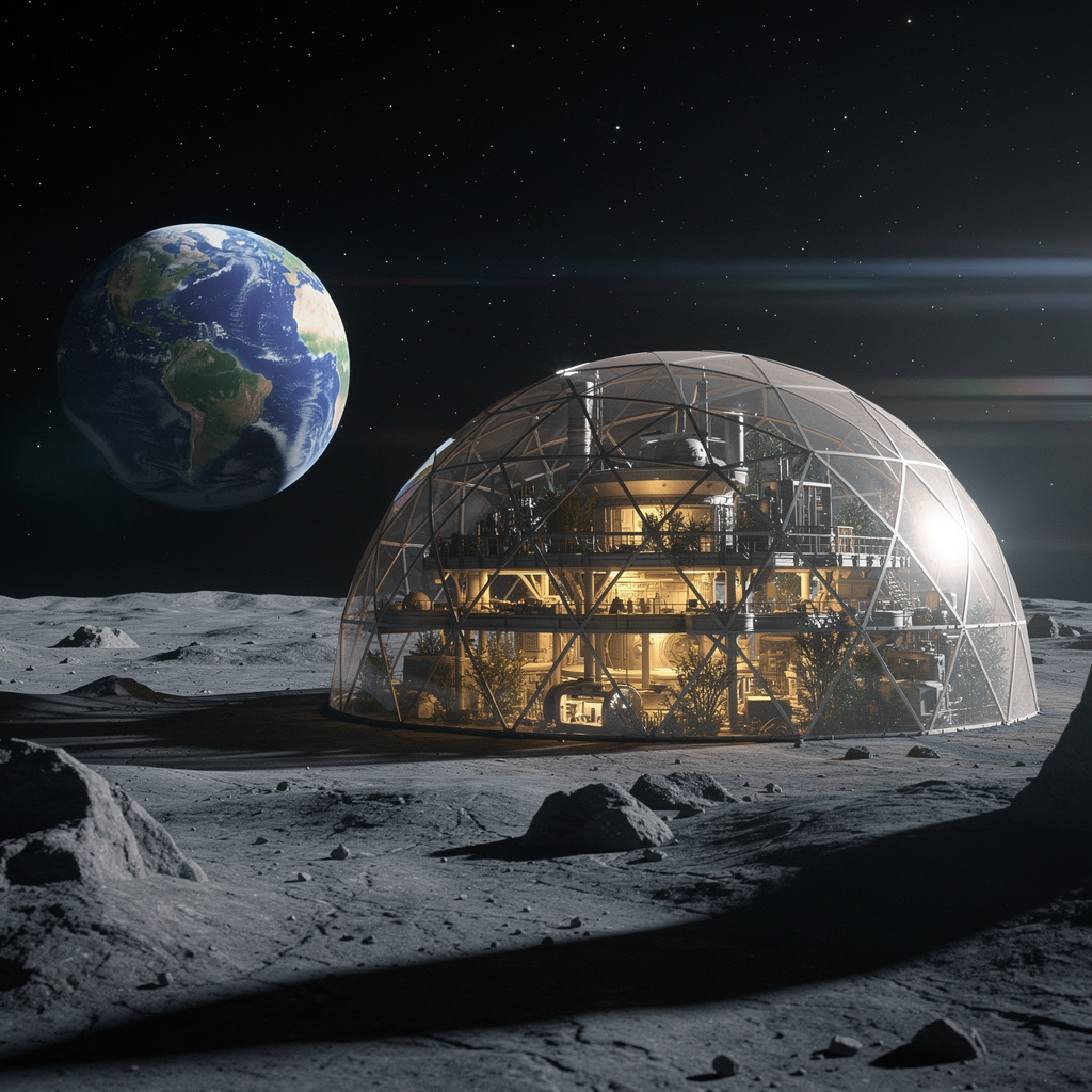 Prokosch Dome on the lunar surface